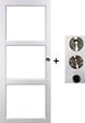 GD MENUISERIES - Porte Coulissante Kenya blanc Vitrage transparent H204 x L83 cm, coquilles, tire doigt - vignette