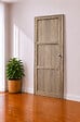 GD MENUISERIES - Porte Coulissante bois Frake 3 Panneaux H204 x L83 cm, coquilles, tire doigt - vignette