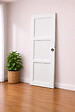 GD MENUISERIES - Porte Coulissante Korya Blanc 3 panneaux H204 x L93 cm, coquilles, tire doigt - vignette