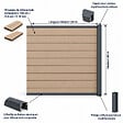MCCOVER - kit extension complet pour clôture composite 1,50 ML x 1,80 H Beige clair, H.180 cm, L.150 cm - vignette
