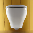 JACOB DELAFON - Pack WC suspendu sans bride Struktura + abattant + bâti-support autoportant + plaque blanche + tabouret blanc - vignette