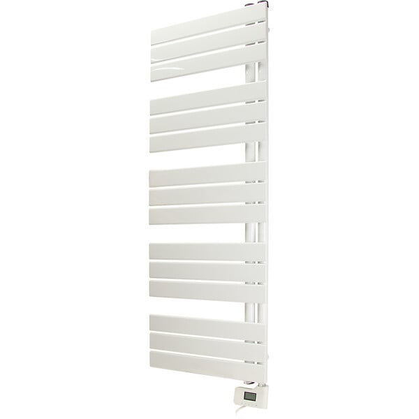 VOLTMAN - Sèche serviette aluminium - 500W - blanc - barres plates en "E" - Voltman - large