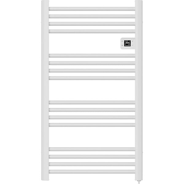 VOLTMAN - Sèche serviette aluminium 500W barres rondes - blanc - Voltman - large