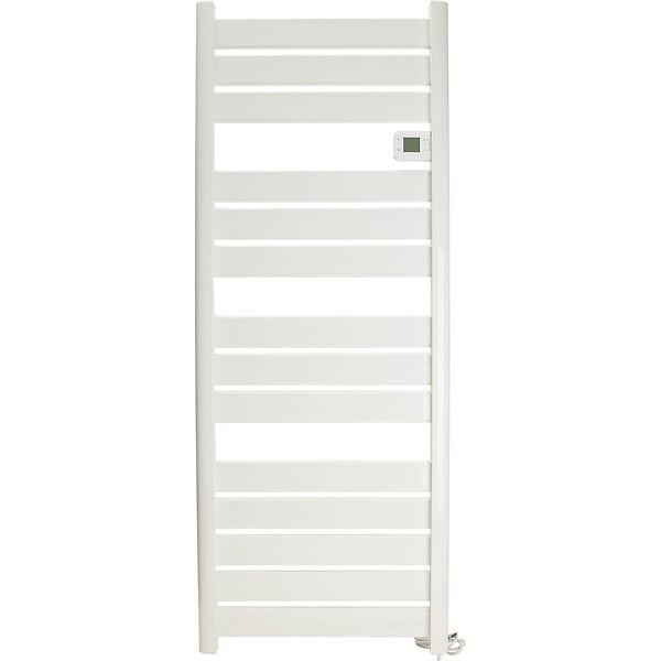VOLTMAN - Sèche serviette aluminium 750W barres plates - blanc - Voltman - large