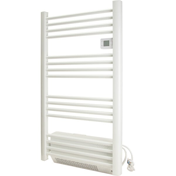 VOLTMAN - Sèche serviette aluminium 500 + 1000W + soufflerie - barres rondes - blanc - Voltman - large