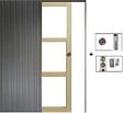GD MENUISERIES - Porte Coulissante bois Ayous Vitrage transparent H204 x L83 cm, à Galandage (sans kit finition) - vignette