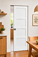 GD MENUISERIES - Porte Coulissante Tamera blanc 4 panneaux H204 x L73 cm, Galandage - vignette