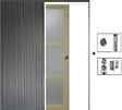 GD MENUISERIES - Porte Coulissante bois Ayous Vitrée H204 x L93 cm, Galandage - vignette