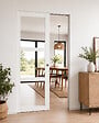 GD MENUISERIES - Porte Coulissante Kenya Blanc Vitrage transparent H204 x L73 cm, à Galandage (sans kit finition) - vignette