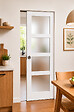 GD MENUISERIES - Porte Coulissante Tana blanc Vitrée H204 x L73 cm, Galandage - vignette