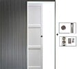 GD MENUISERIES - Porte Coulissante Korya Blanc 3 panneaux H204 x L93 cm, Galandage - vignette