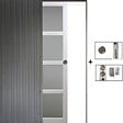 GD MENUISERIES - Porte Coulissante Tana blanc Vitrée H204 x L63 cm, Galandage - vignette