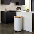 KITCHEN MOVE - Poubelle à pédale inox FOREST blanc 30L - vignette