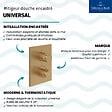 VILLEROY ET BOCH - Mitigeur thermostatique encastré 2 voies  Universal rectangle Or brossé - vignette
