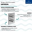 VILLEROY ET BOCH - Mitigeur thermostatique encastré 2 voies  Universal rectangle Chrome - vignette