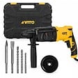 VITO - Marteau perforateur 850W SDS-Plus 3,5J 4 fonctions Perçage Béton 26mm 3 forets + 2 burins inclus VITO - vignette