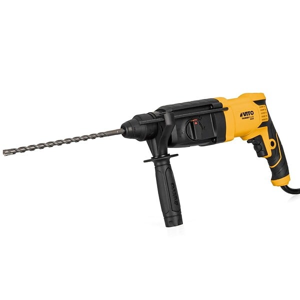 VITO - Marteau perforateur 850W SDS-Plus 3,5J 4 fonctions Perçage Béton 26mm 3 forets + 2 burins inclus VITO - large