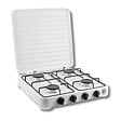 INTEC - Plaque de cuisson gaz 4 feux 8000W Réchaud à gaz portable Blanc Gaz Butane ou Propane Bruleurs grille Fonte amovibles INTEC - vignette