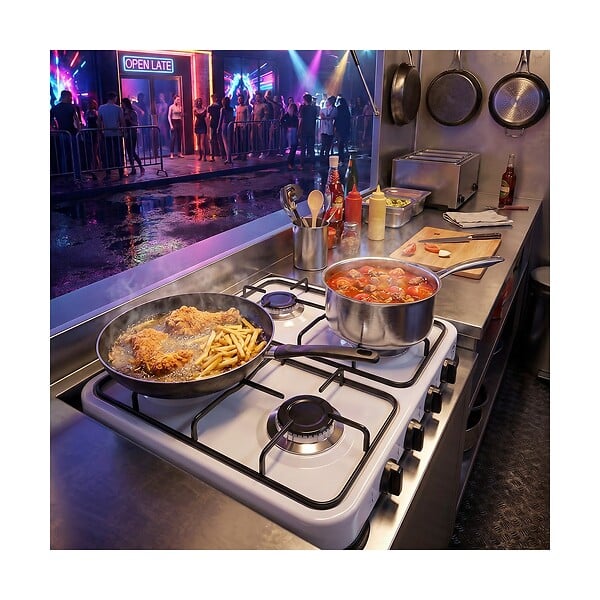 INTEC - Plaque de cuisson gaz 4 feux 8000W Réchaud à gaz portable Blanc Gaz Butane ou Propane Bruleurs grille Fonte amovibles INTEC - large