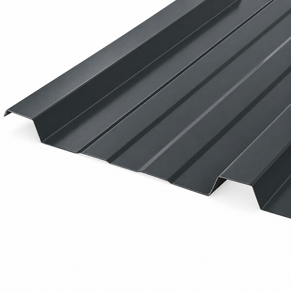 MCCOVER - Plaque nervurée acier galvanisé laqué 900/25 Gris anthracite RAL 7016, ep.0.5 mm, l.90 cm, L.200 cm - large