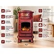 SAHARA - Pack de 2 Poêles à gaz Rouge Provence en fonte 3,4KW Effet feu de bois Chauffage d'appoint gaz sur roues Sahara - vignette