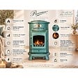 SAHARA - Pack de 2 Poêles à gaz Provence Vert en fonte 3,4KW Effet feu de bois Chauffage d'appoint gaz sur roues Sahara - vignette
