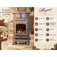 SAHARA - Pack de 2 poêles à gaz Provence Marron 3,4 kW Fonte Effet feu de bois Chauffage d'appoint sur roulettes Sahara - vignette