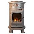 SAHARA - Pack de 2 poêles à gaz Provence Marron 3,4 kW Fonte Effet feu de bois Chauffage d'appoint sur roulettes Sahara - vignette