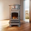 SAHARA - Pack de 2 poêles à gaz Provence Marron 3,4 kW Fonte Effet feu de bois Chauffage d'appoint sur roulettes Sahara - vignette
