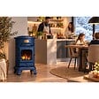SAHARA - Pack de 2 Poêles à gaz Bleu Nuit Provence en fonte 3,4KW Effet feu de bois Chauffage d'appoint gaz sur roues Sahara - vignette