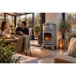 SAHARA - Pack de 2 poêles à gaz Provence gris 3,4 kW en Fonte Effet feu de bois Chauffage d'appoint sur roulettes Sahara - vignette