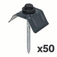 MCCOVER - Kit 50 fixations pour plaque acier nervurée 900/25 Gris anthracite RAL 7016, Unités - 50 pièces - vignette