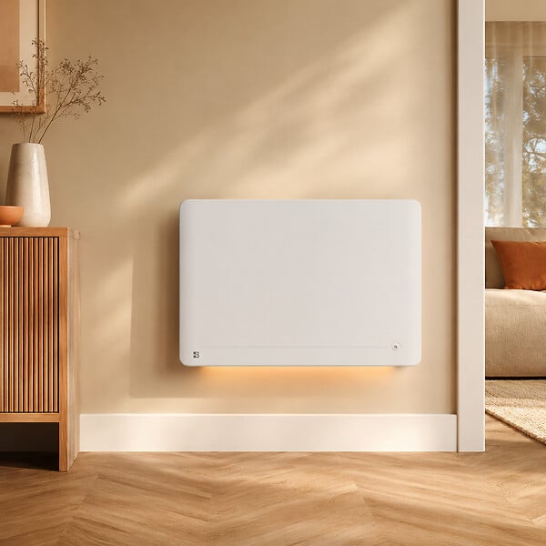 BESTHERM - Radiateur électrique fixe à inertie sèche céramique - BESTHERM - STELLINA 1500W - Détecteur de présence - Lumineux - NF - large
