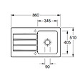 VILLEROY ET BOCH - Evier  Architectura 50 Pure Black - Vidage automatique inclus - vignette