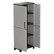 ARTPLAST - Armoire de rangement 2 portes 4 Etagères 68 x 37 x H169 cm 4 pieds Grise Artplast - vignette