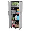 ARTPLAST - Armoire de rangement 2 portes 4 Etagères 68 x 37 x H169 cm 4 pieds Grise Artplast - vignette