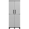 ARTPLAST - Armoire de rangement 2 portes 4 Etagères 68 x 37 x H169 cm 4 pieds Grise Artplast - vignette