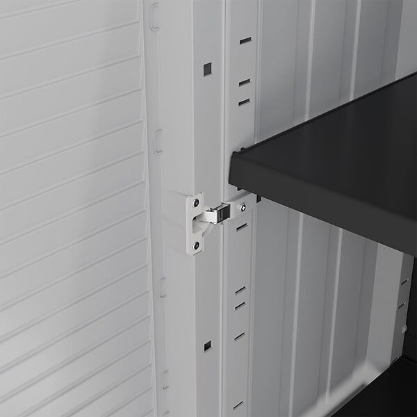 ARTPLAST - Armoire de rangement 2 portes 4 Etagères 68 x 37 x H169 cm 4 pieds Grise Artplast - large