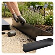 VOUNOT - Lot de 35 Bordure de jardin en métal flexible 100x18cm noir - vignette