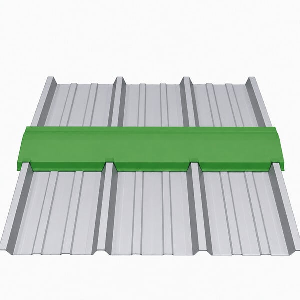 MCCOVER - Faîtière crantée 2,1 m 180 x 180 mm pour plaque nervurée acier 900/25 Gris anthracite RAL 7016, L.210 cm - large
