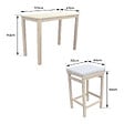 HAPPY GARDEN - Mange debout ARUBA en acacia massif 4 places - coussins sable - vignette