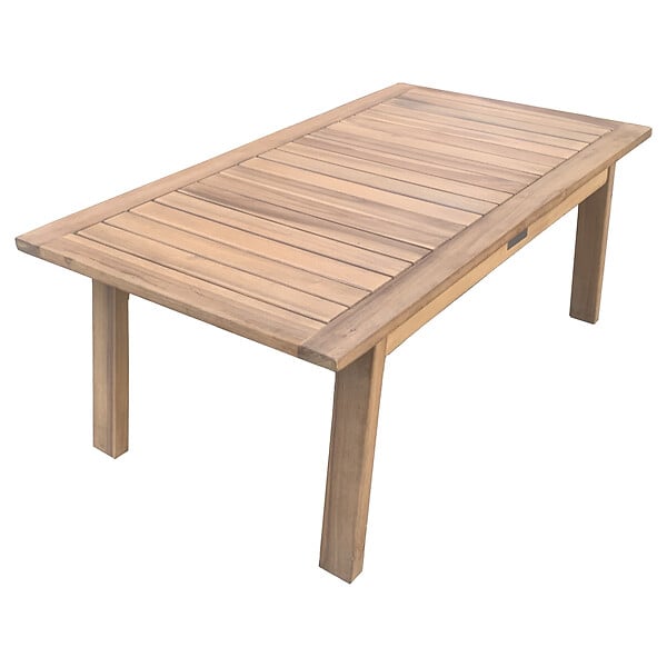 HAPPY GARDEN - Salon de jardin en acacia massif 4 places GILI - coussins gris - large