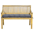 HAPPY GARDEN - Banc en acacia massif SIMILAN - coussins gris - vignette