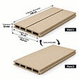 MCCOVER - kit extension complet pour clôture composite 1,50 ML x 1,80 H Beige clair, H.180 cm, L.150 cm - vignette