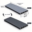 MCCOVER - Kit complet extension clôture en composite coextrudé 1,50 L x 1,80 H (lames réversibles) Gris anthracite/ Gris clair, H : 180 cm, L : 150 cm - vignette