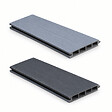 MCCOVER - Lame réversible de cloture en composite alvéolaire coextrudée Gris anthracite/ Gris clair, l.15.6 cm, L.148 cm - vignette