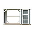 TIMBELA - Abri à bûches avec remise - l120 x L345 x H220 cm / 4,14 m² - Rangement extérieur pour bois de chauffage - TIMBELA M985-CAVERN STEEL - vignette