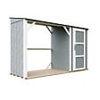 TIMBELA - Abri à bûches avec remise - l120 x L345 x H220 cm / 4,14 m² - Rangement extérieur pour bois de chauffage - TIMBELA M985-CAVERN STEEL - vignette