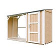 TIMBELA - Abri à bûches avec remise - l120 x L345 x H220 cm / 4,14 m² - Rangement extérieur pour bois de chauffage - TIMBELA M985-HARVEST HONEY - vignette