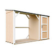 TIMBELA - Abri à bûches avec remise - l120 x L345 x H220 cm / 4,14 m² - Rangement extérieur pour bois de chauffage - TIMBELA M985-HARVEST HONEY - vignette